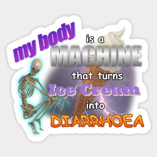 My Body Is A Machine That Turns Stickers for Sale TeePublic